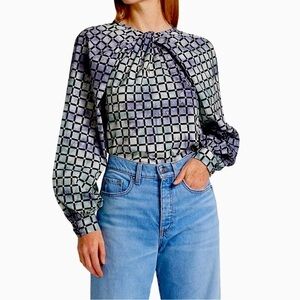 Rachel Comey Soon Blouson-Sleeve Top Size 4